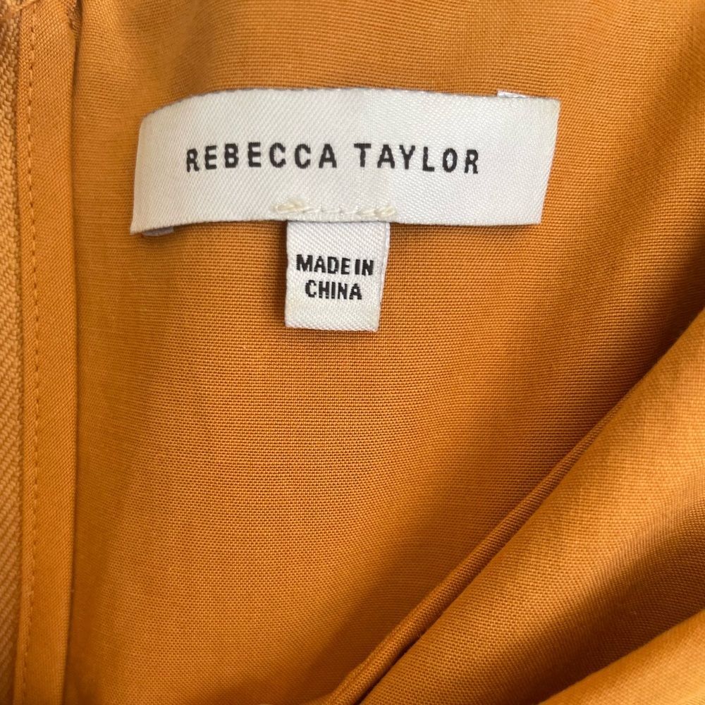Rebecca Taylor | Slub Sateen A-Line Midi Dress | Tigerlily | Size XS - Picture 5 of 7